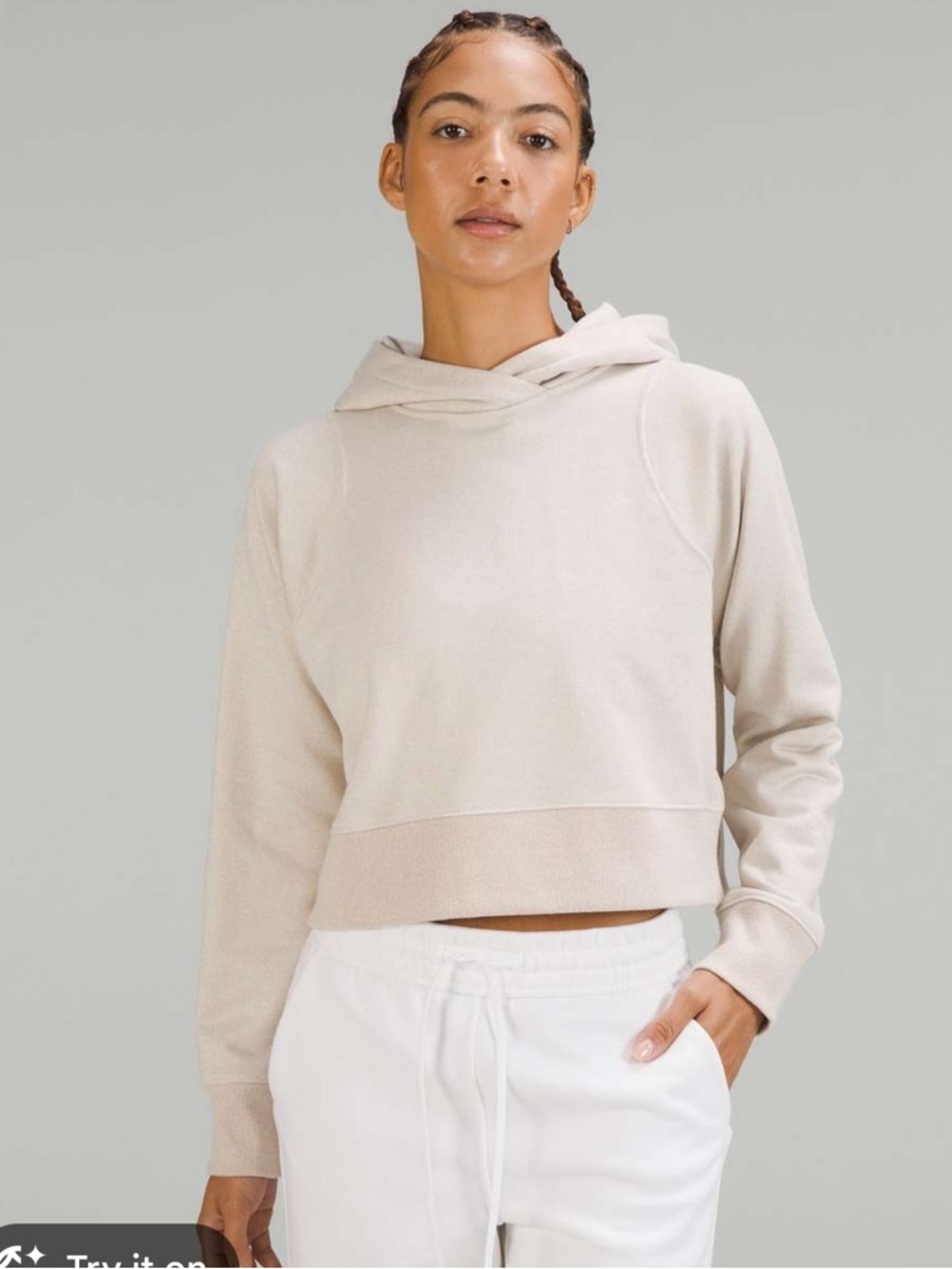 Lululemon Loungeful Cropped Hoodie *Sparkle* Size 4
